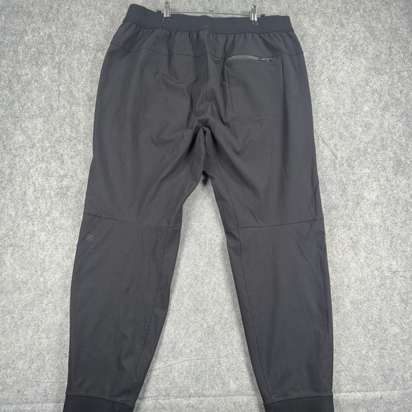 Lululemon Pants Mens 2XL Black Woven ABC Jogger Zip Pocket Ribbed Cuffs Athletic - Picture 8 of 13